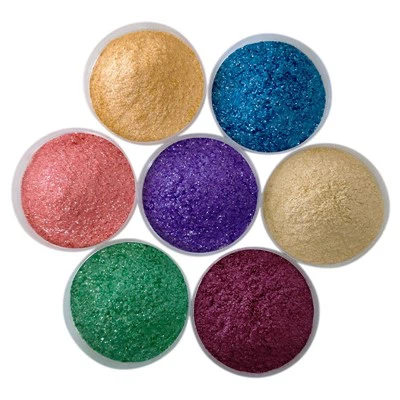 Farbige Glimmerflocken