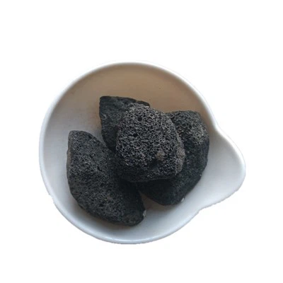 Natürlicher schwarzer Lavastein